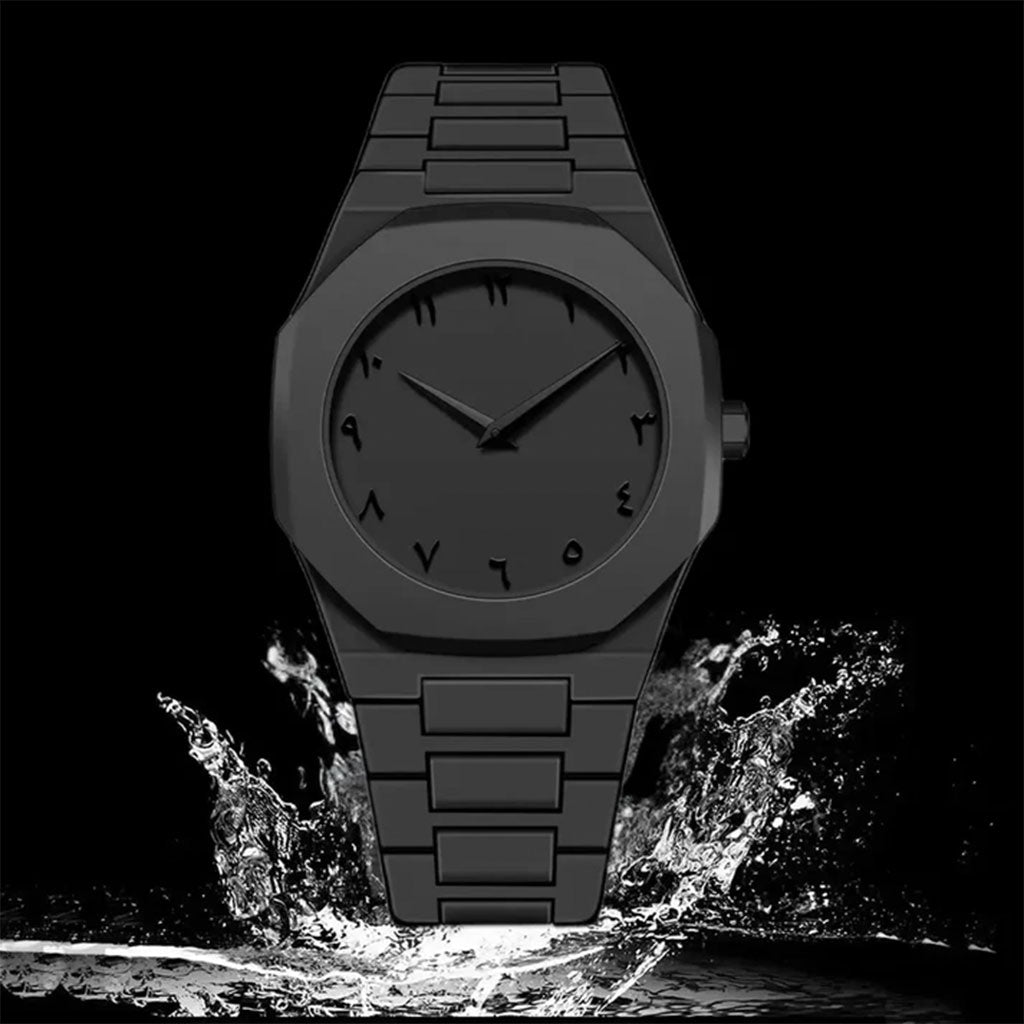 Montre Arabe Homme 🖤 ساعة رجالية بتصميم عربي